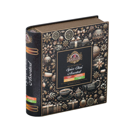 Basilur Christmas Collection – Spice Chai Assorted in a Metal Tin – 32 Tea Bags